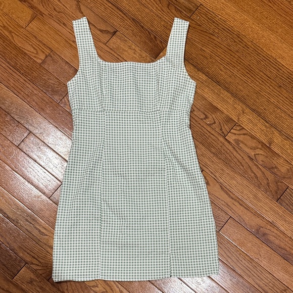 Lulu's Mint Checkered Mini Dress - Picture 1 of 5